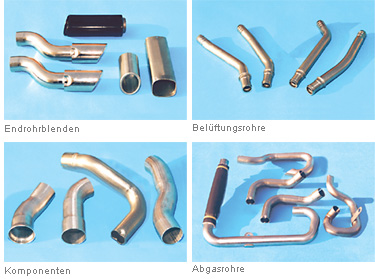 Composing - End exhaust pipe extensions , Aeration tube for vehicle tanks, Components for exhaust pipe systems 
